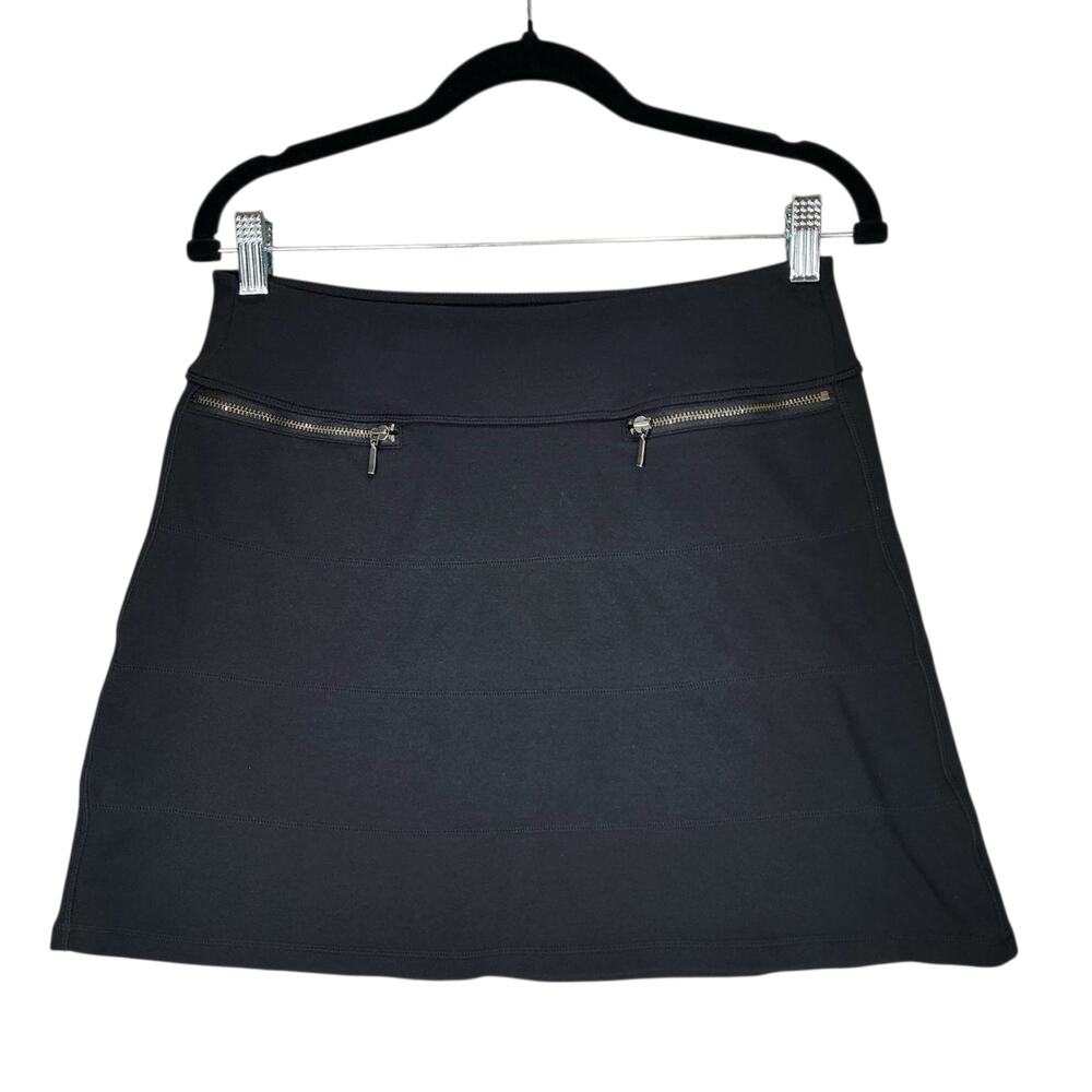Athleta Strata ALine Skirt sz XSP‎ Women Nylon Stretch Black Pocket Tennis Golf